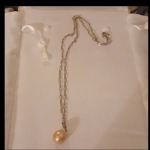 Genuine fresh water pearl necklace. Made in Italy, 925 silver,lilac,pink